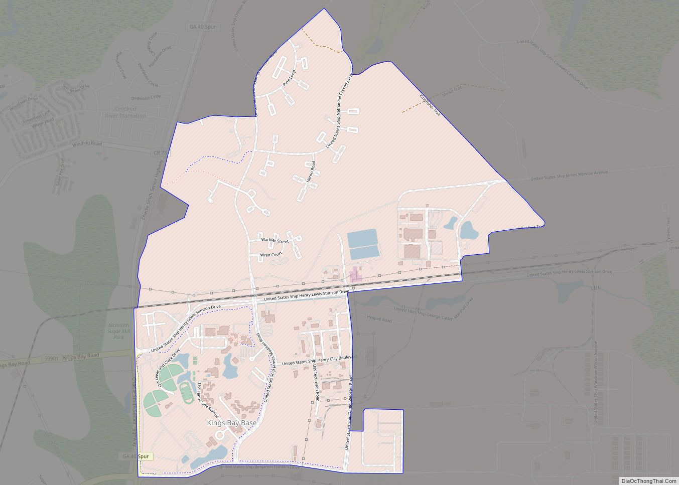 Map of Kings Bay Base CDP