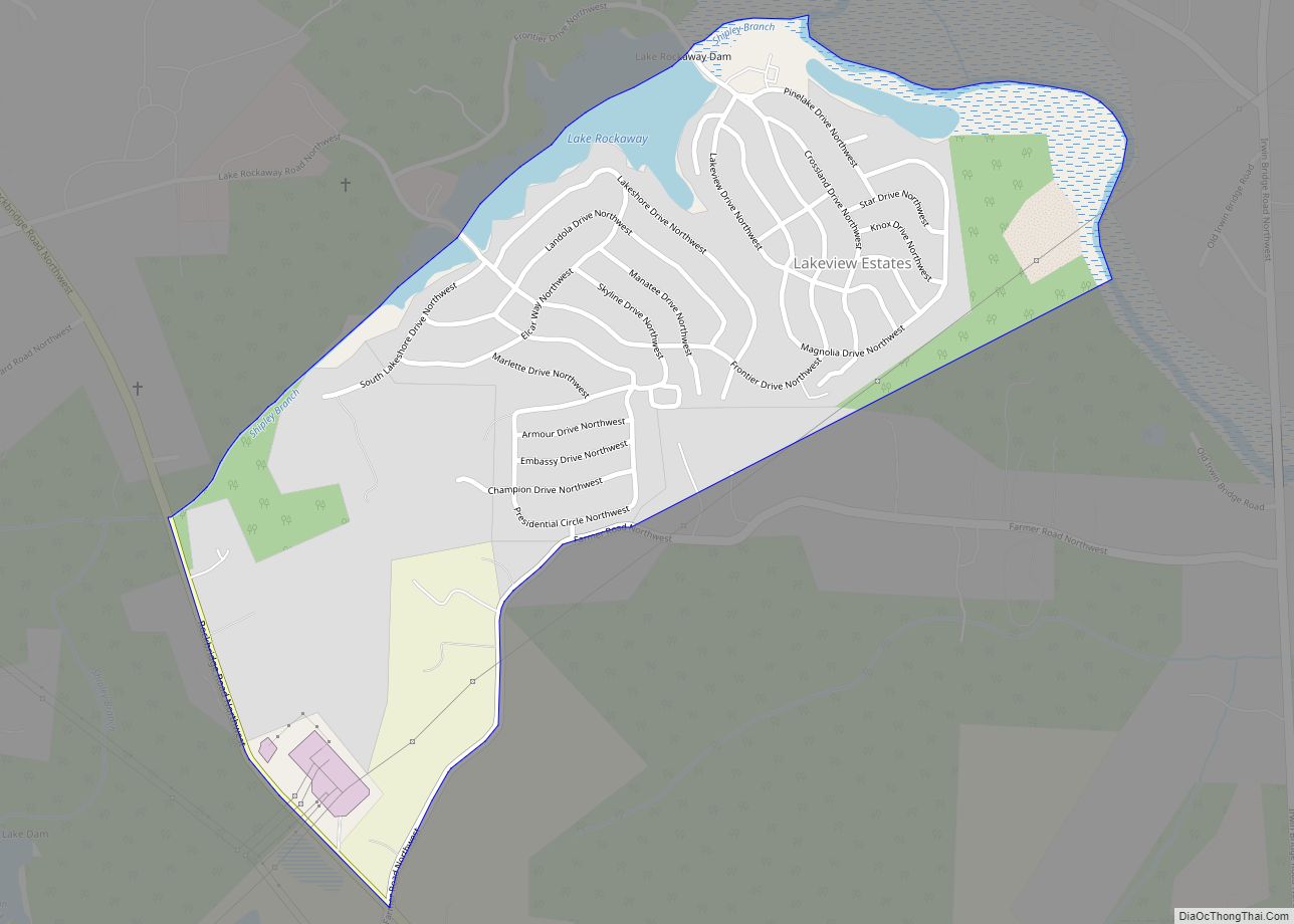 Map of Lakeview Estates CDP