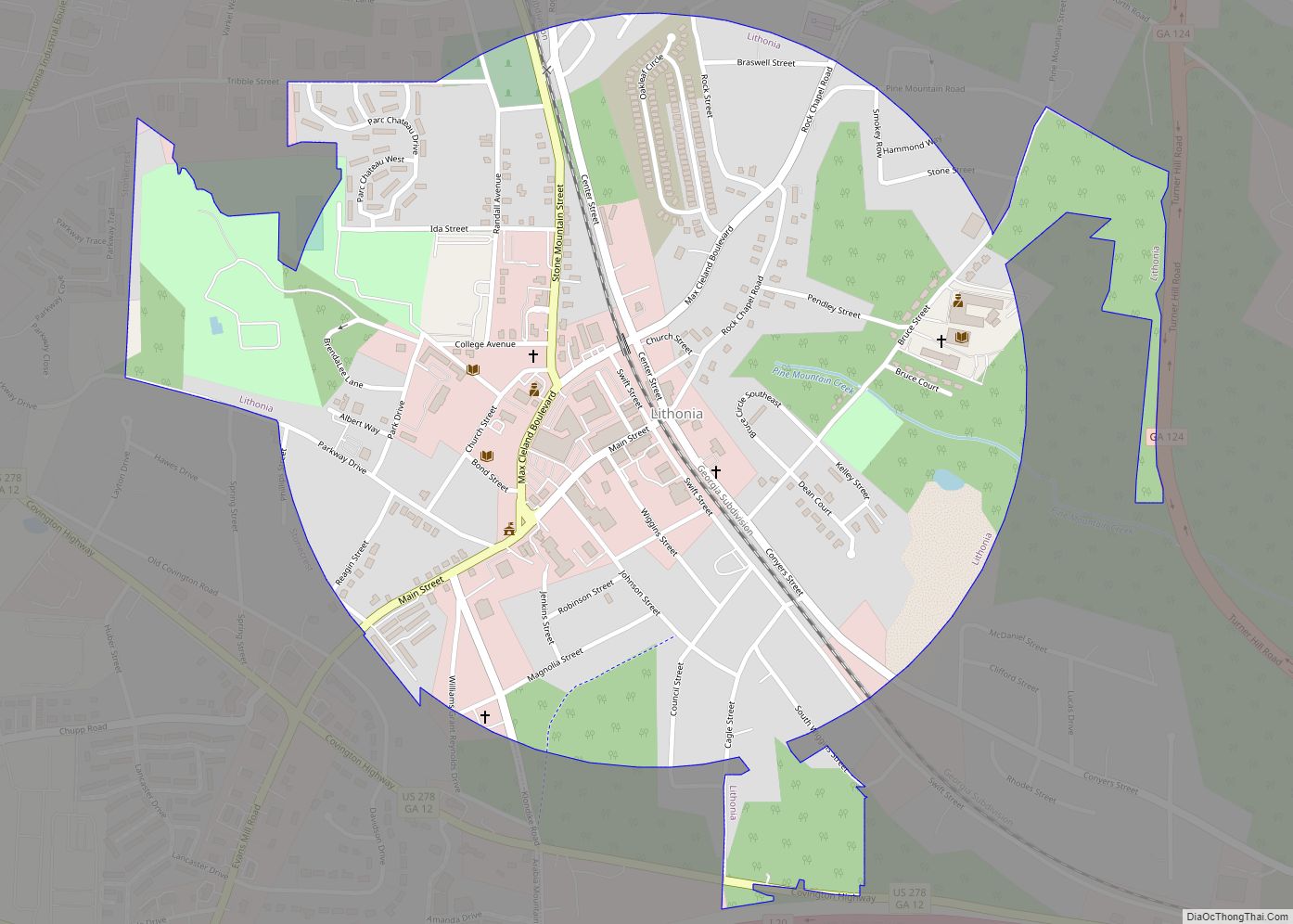 Map of Lithonia city