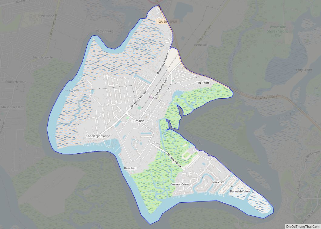 Map of Montgomery CDP, Georgia