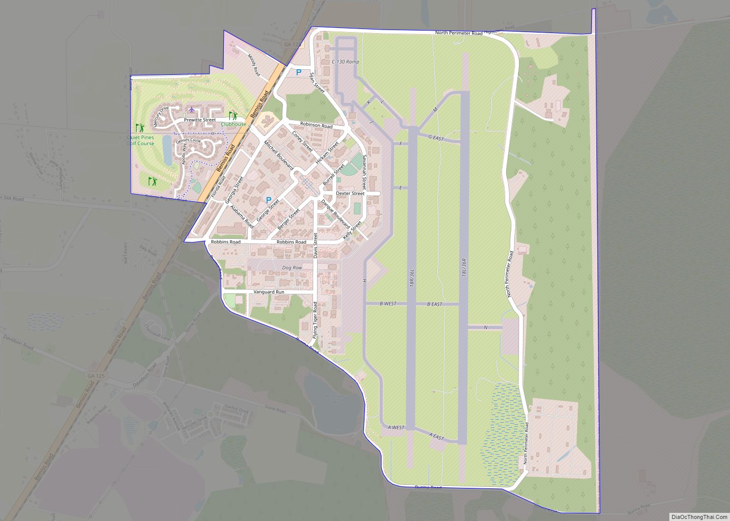 Map of Moody AFB CDP