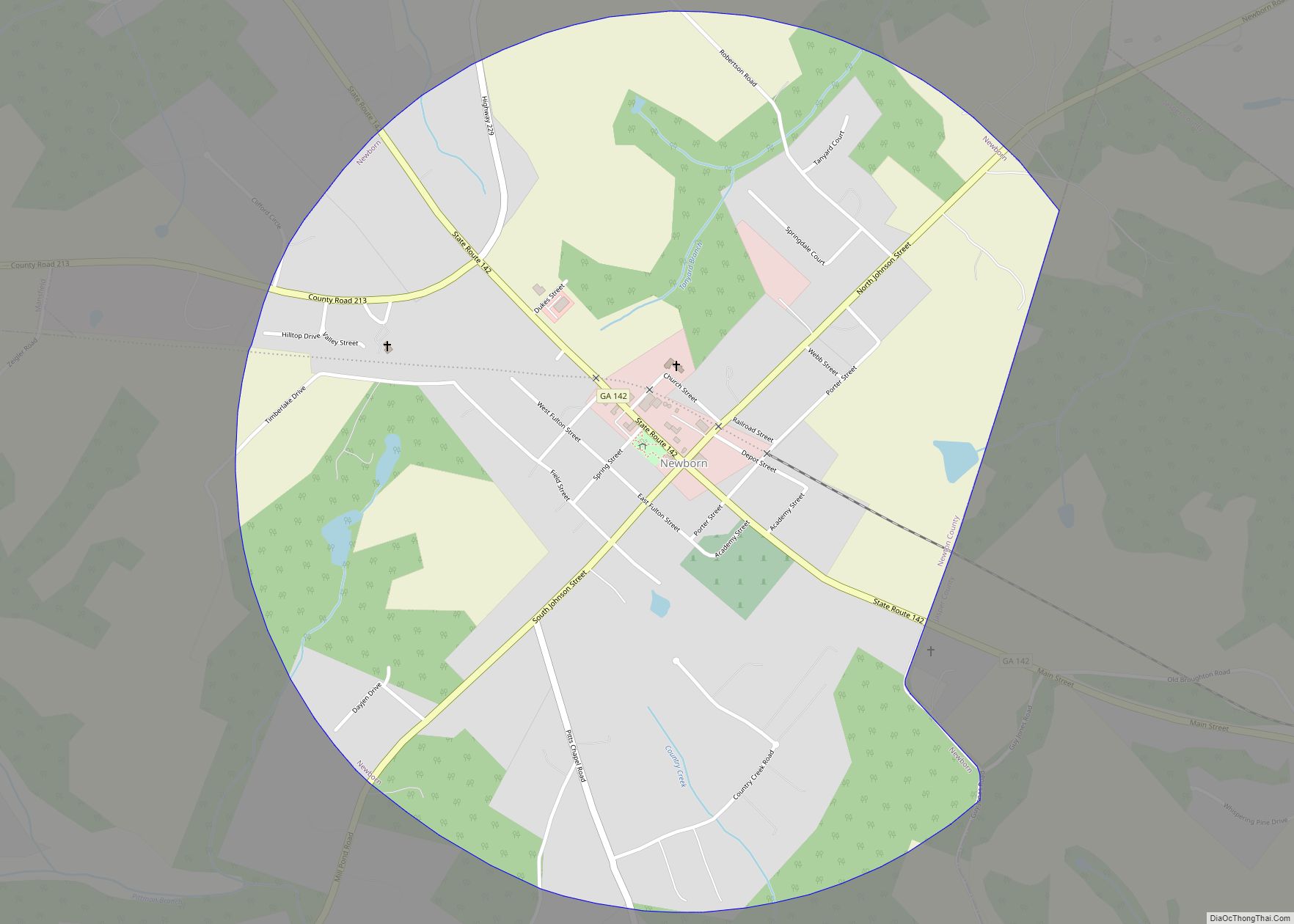 Map of Newborn town