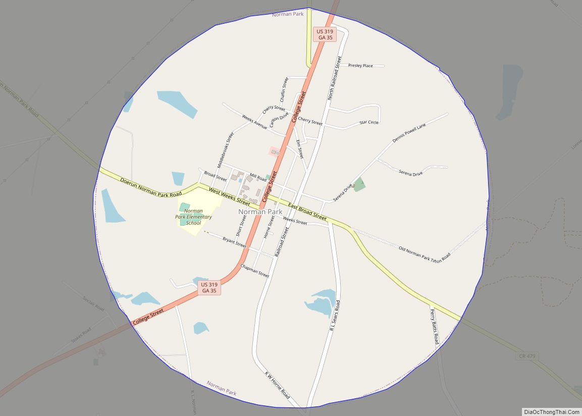 Map of Norman Park city