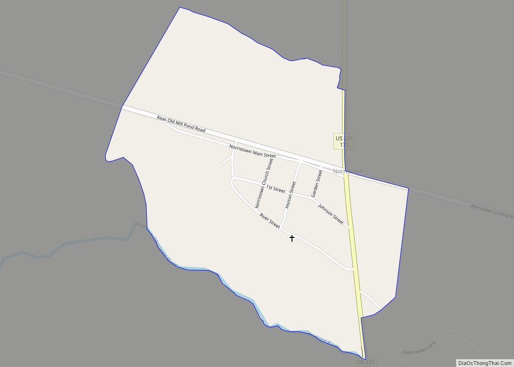 Map of Norristown CDP, Georgia