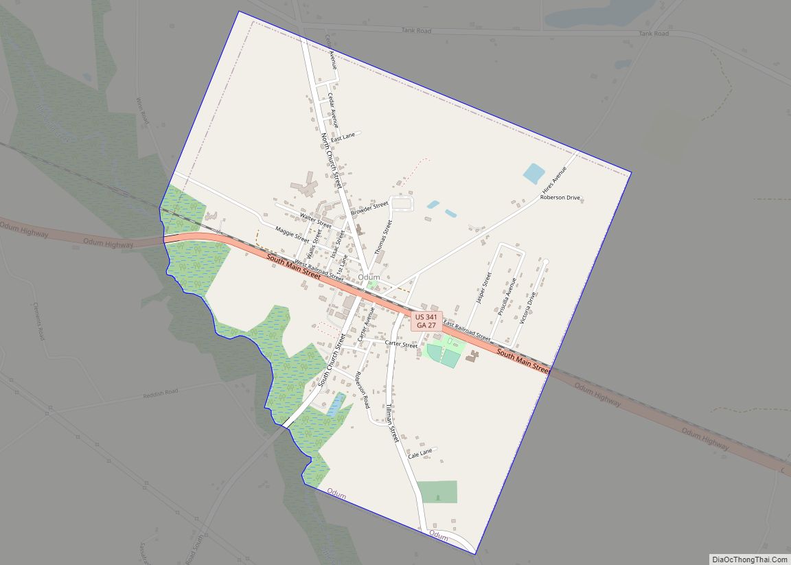 Map of Odum city