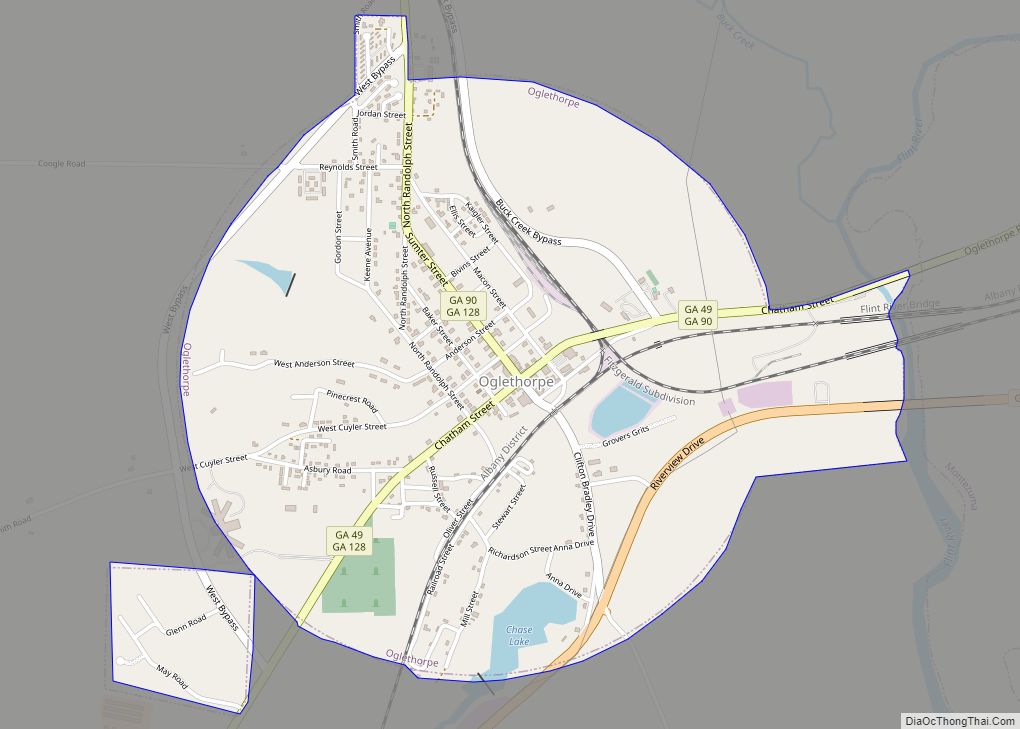 Map of Oglethorpe city