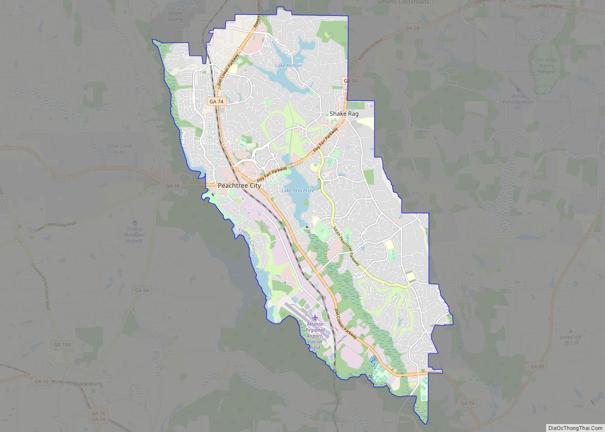 Map of Peachtree City