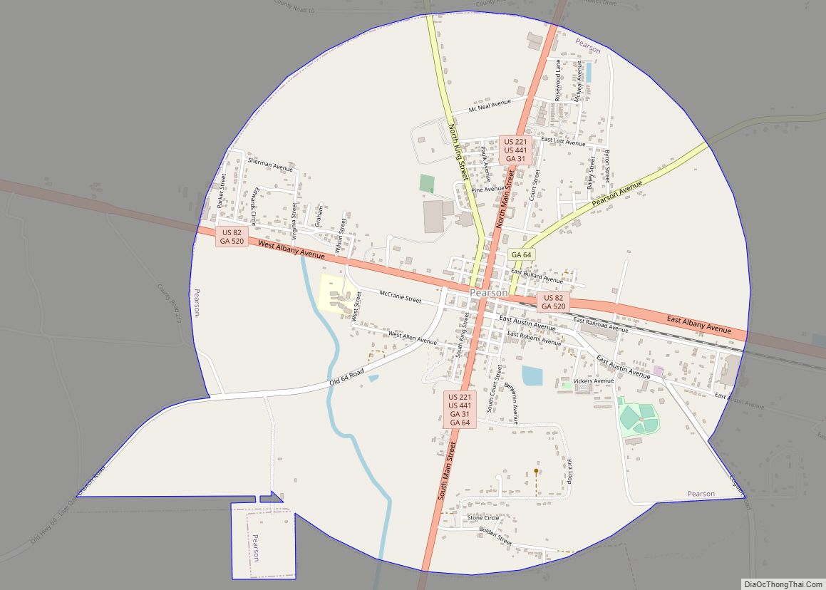 Map of Pearson city