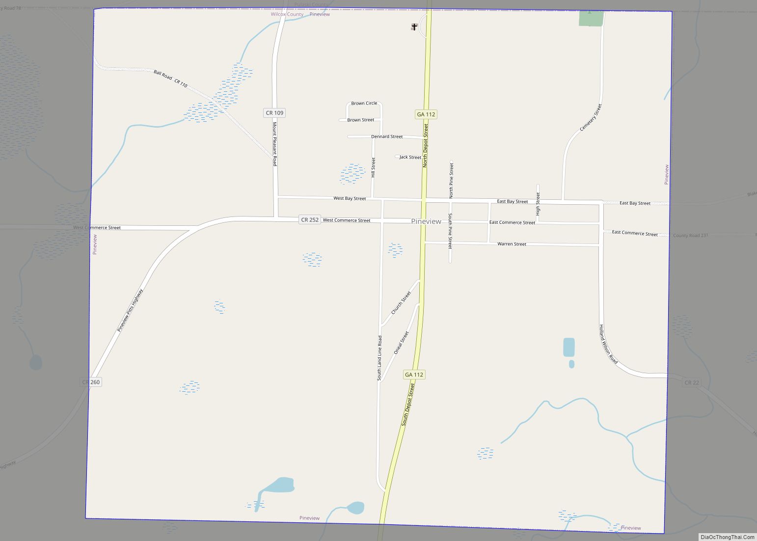 Map of Pineview town