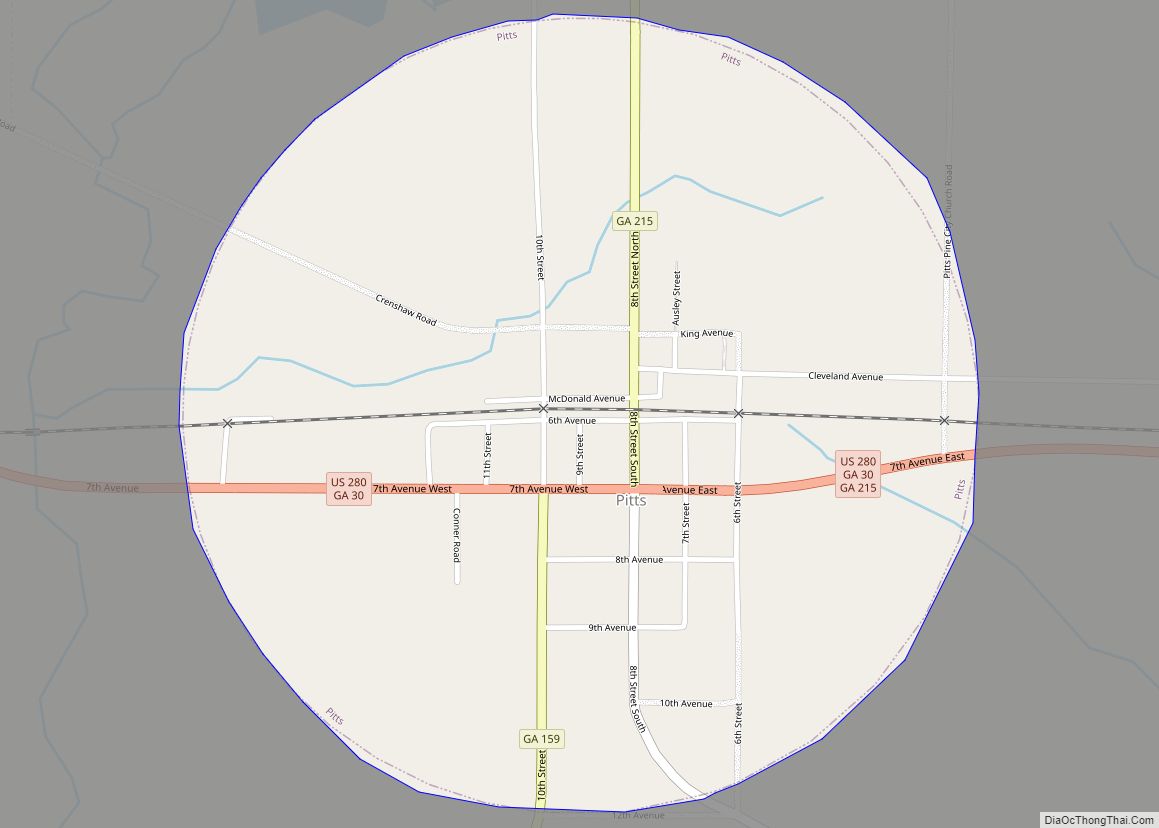 Map of Pitts city