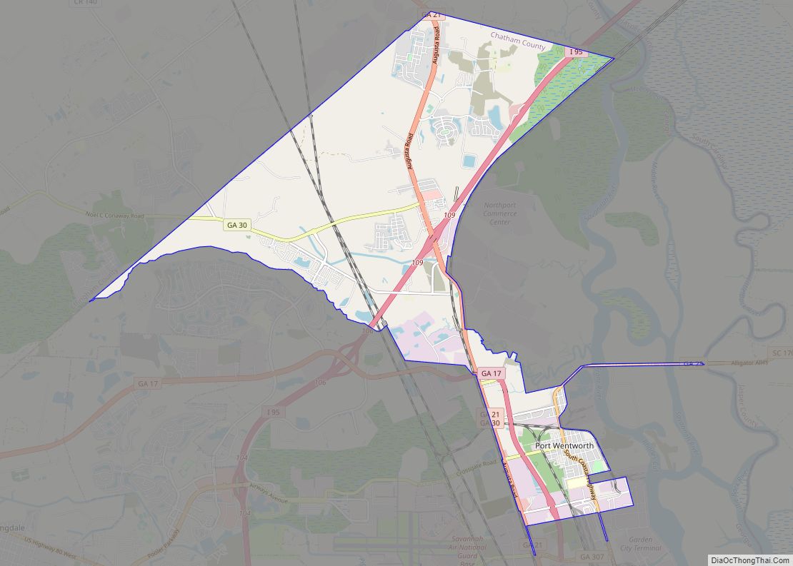 Map Of Port Wentworth City Thong Thai Real   Port Wentworth 