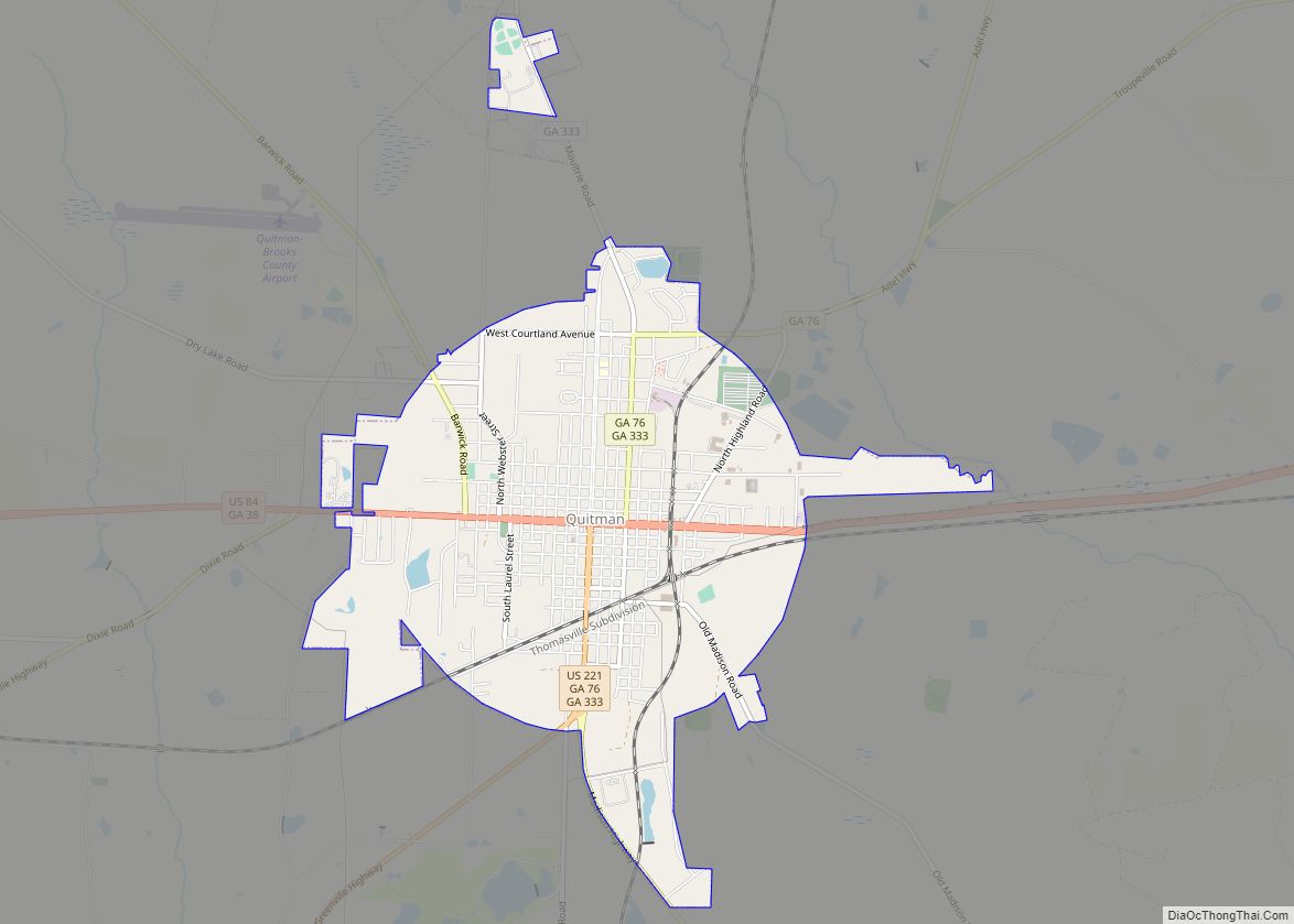 Map of Quitman city, Georgia