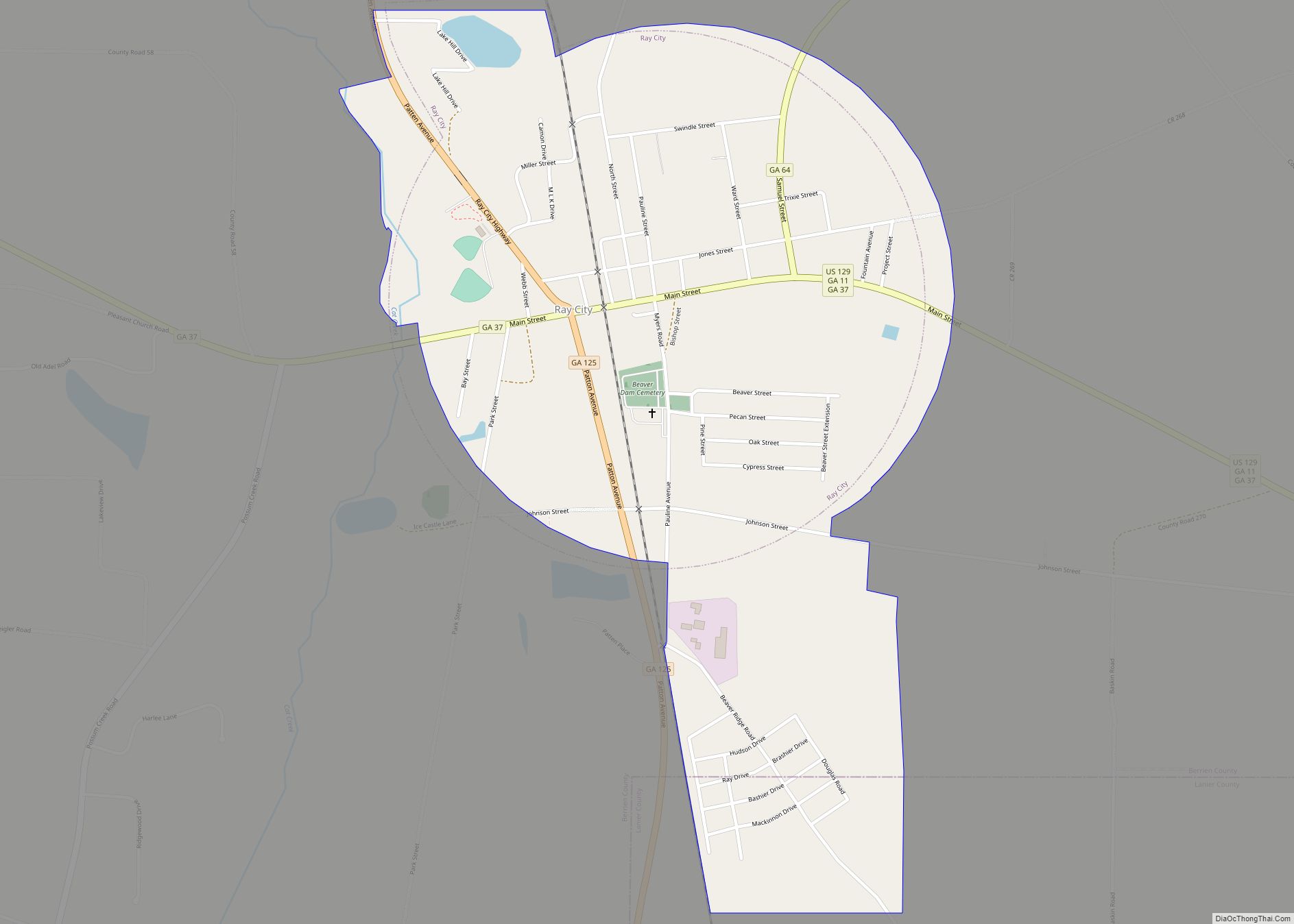 Map of Ray City