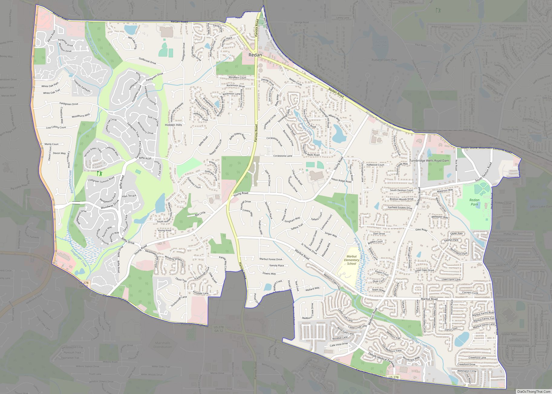 Map of Redan CDP