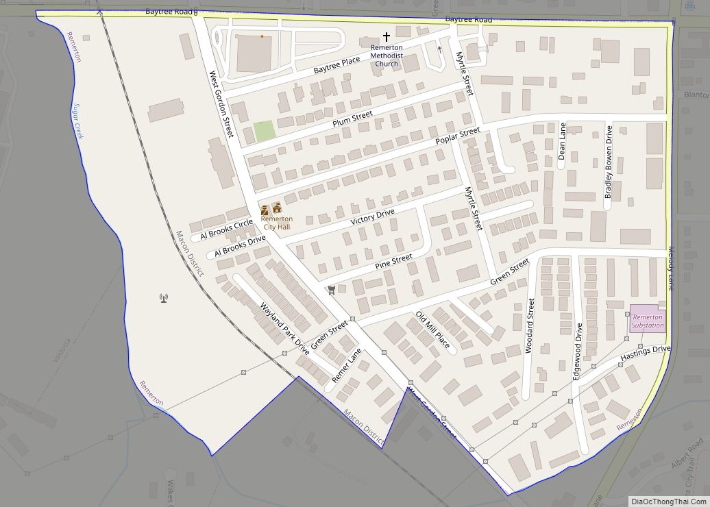 Map of Remerton city