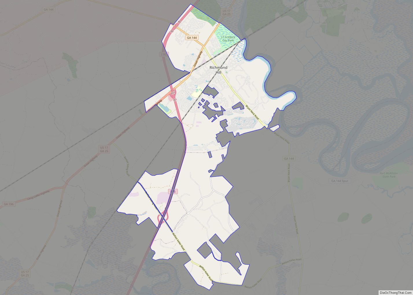 Map of Richmond Hill city