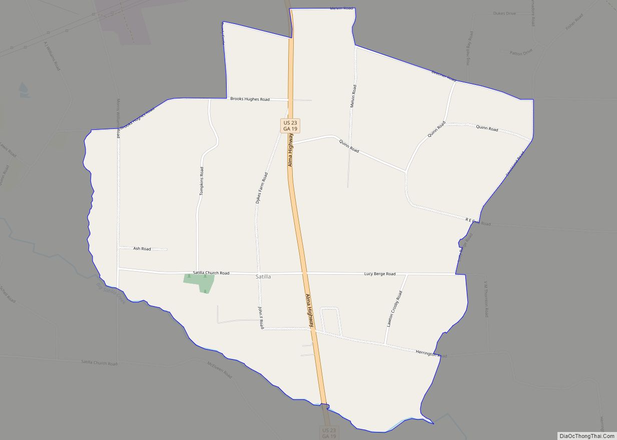 Map of Satilla CDP