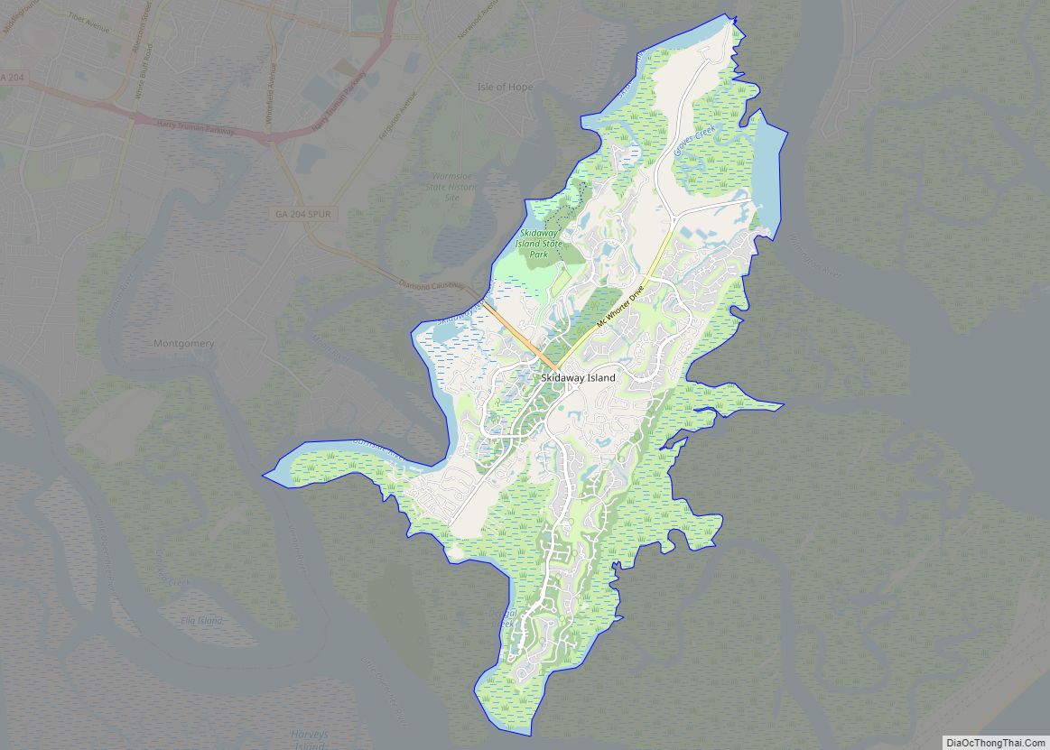 Map of Skidaway Island CDP