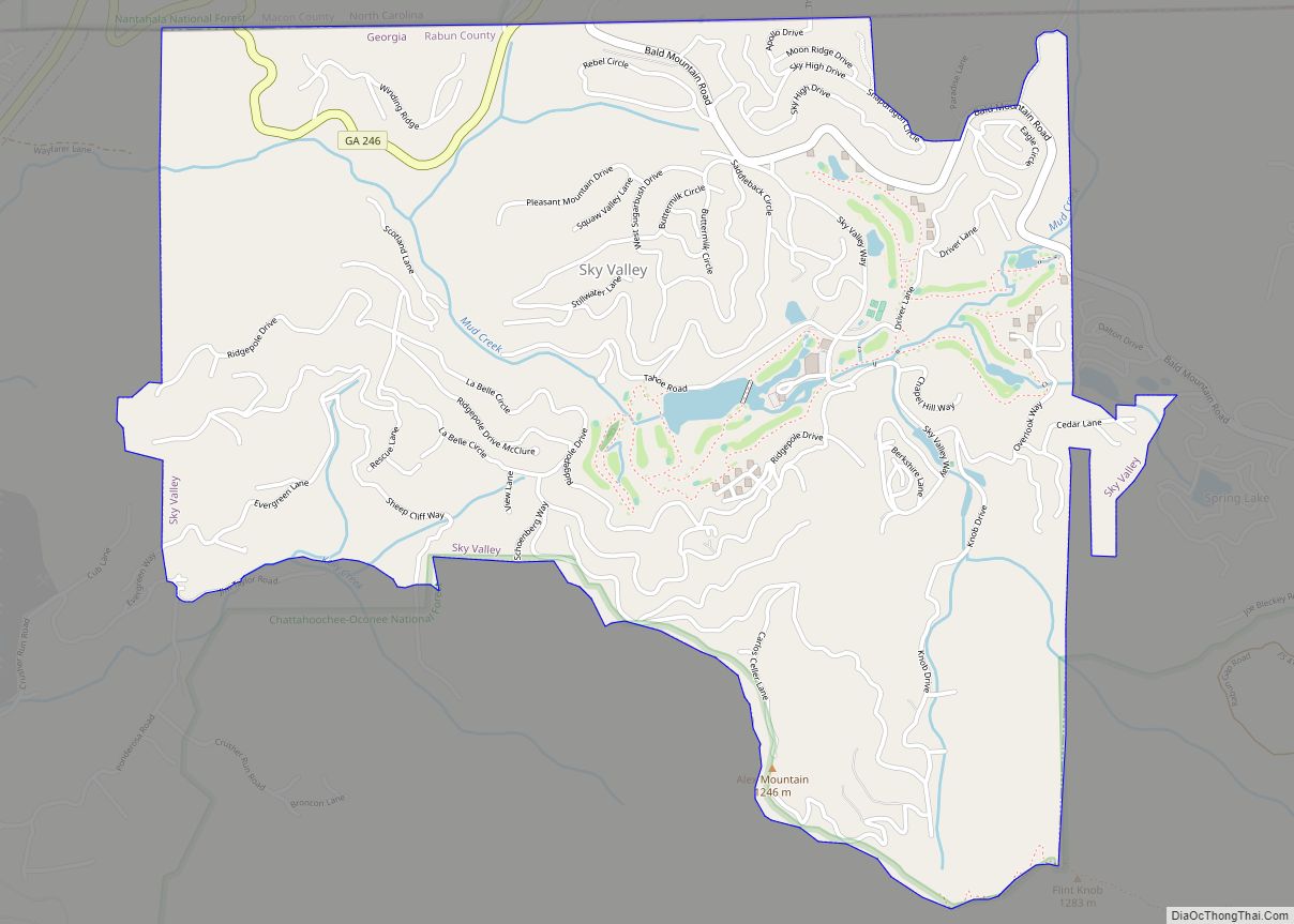 Map of Sky Valley city, Georgia