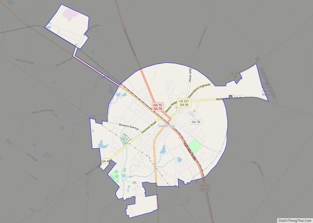 Map of Soperton city