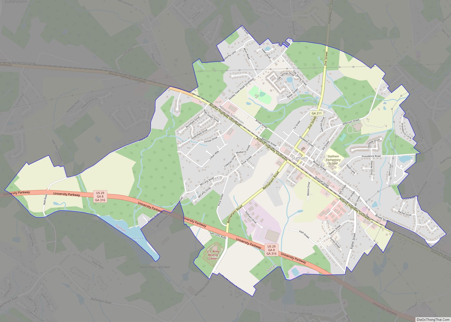 Map of Statham city