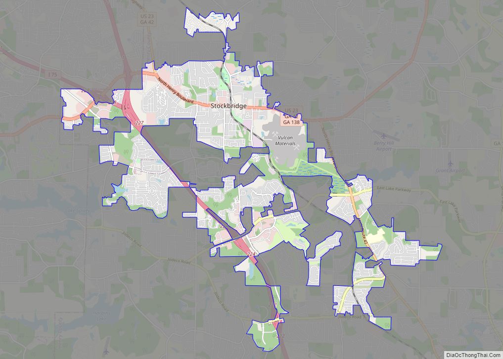 Map of Stockbridge city, Georgia