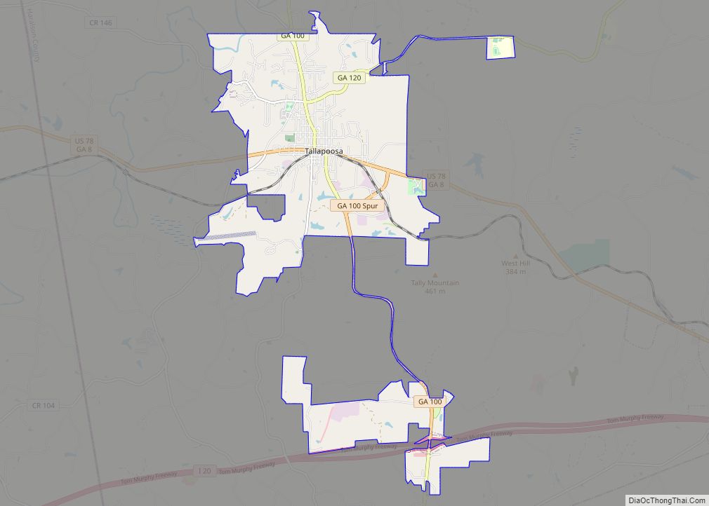 Map of Tallapoosa city, Georgia