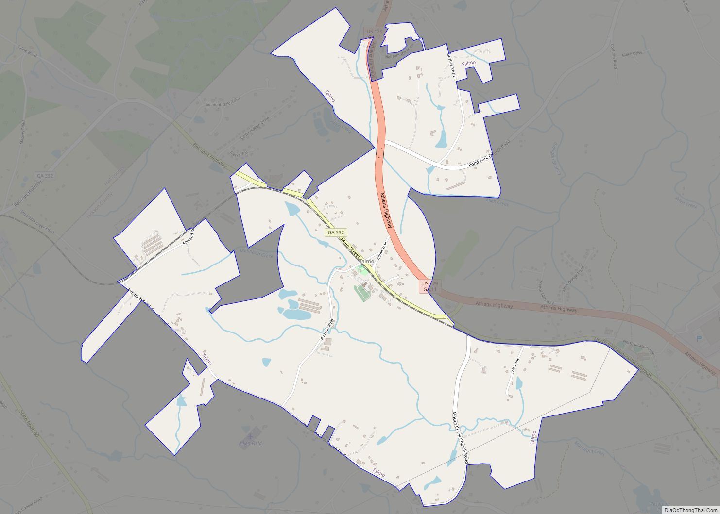 Map of Talmo town