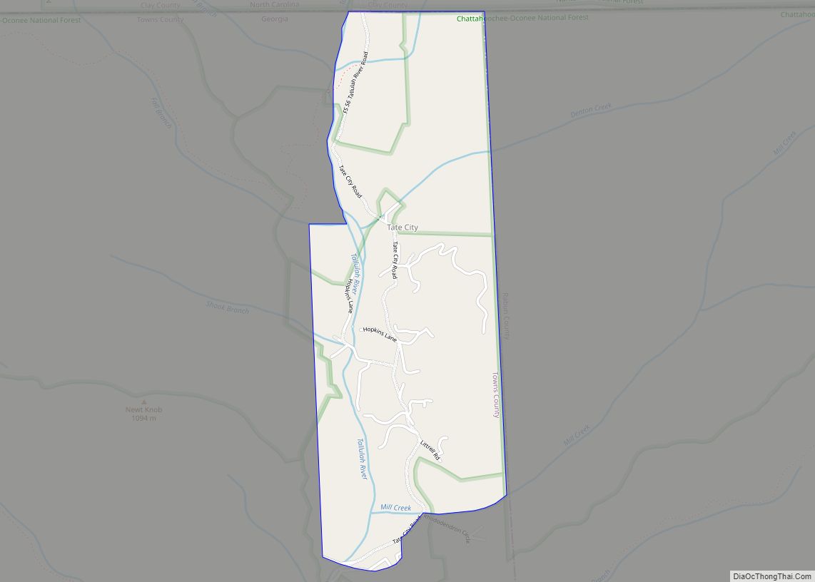 Map of Tate City CDP