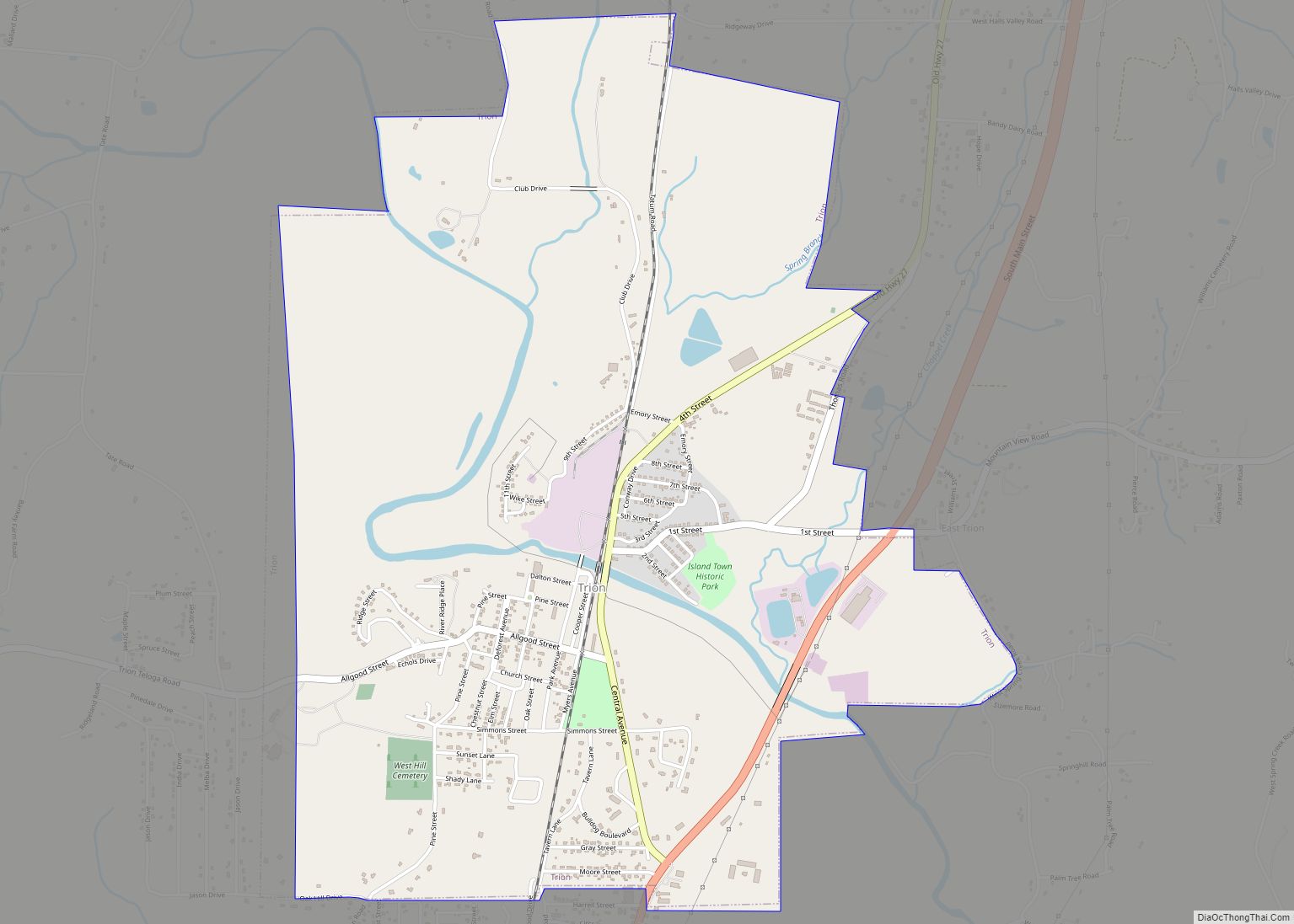 Map of Trion town