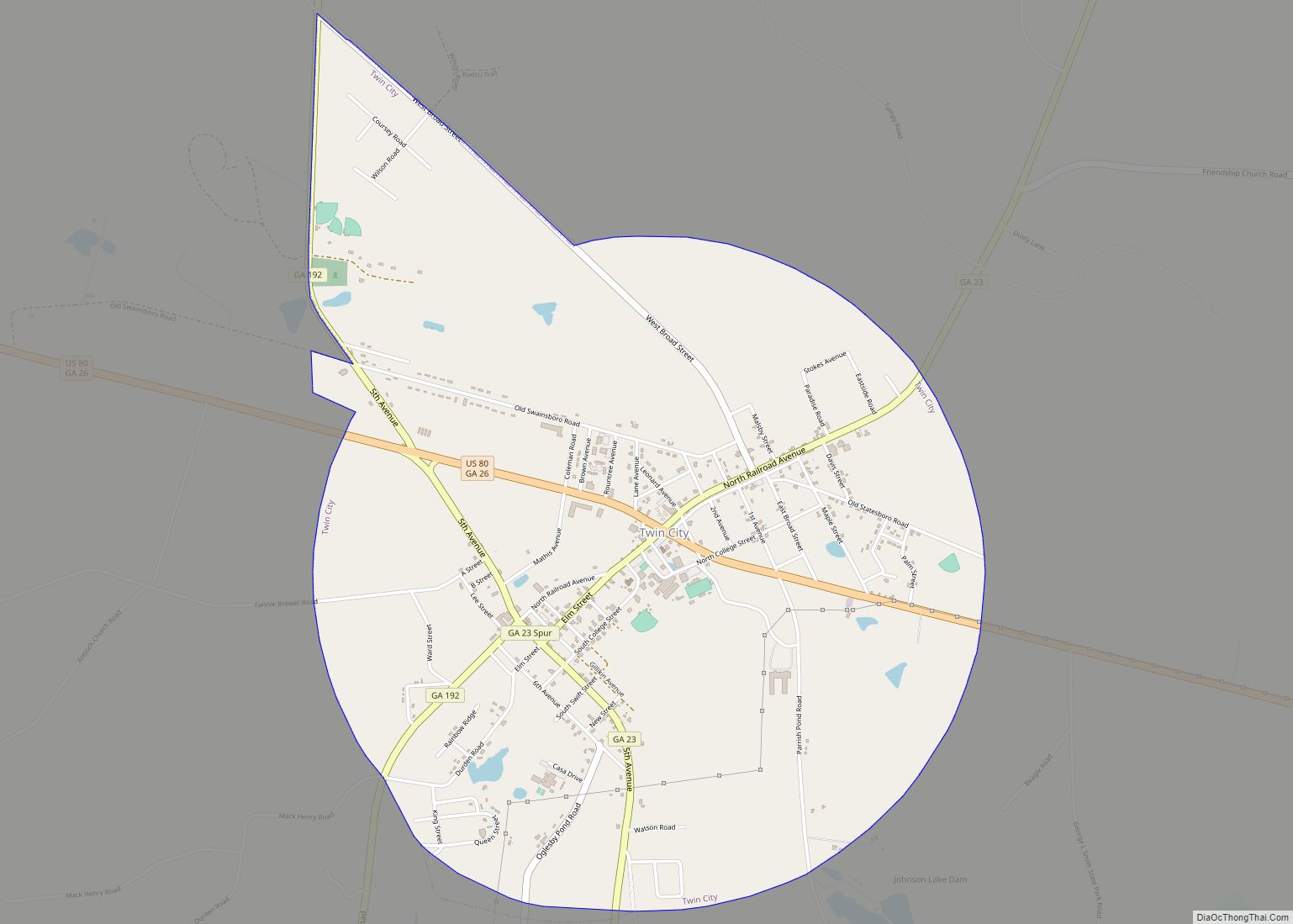 Map of Twin City