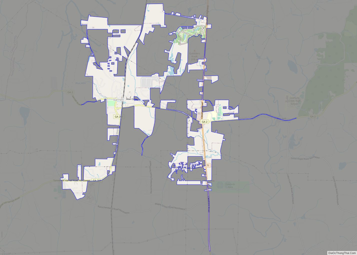 Map of Varnell city