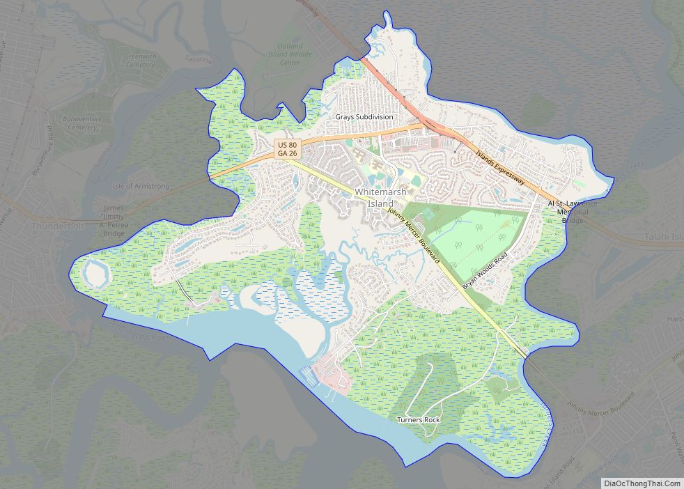 Map of Whitemarsh Island CDP