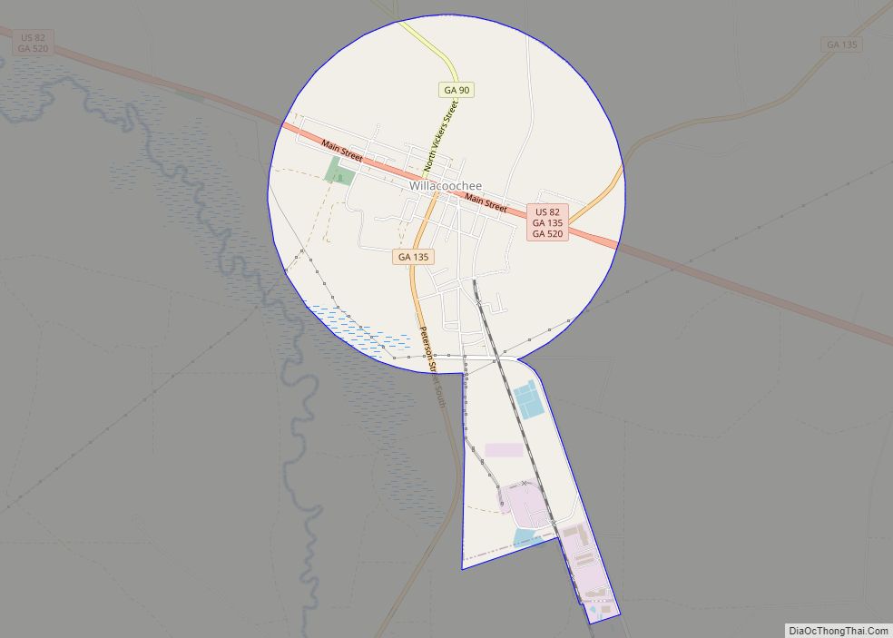 Map of Willacoochee city