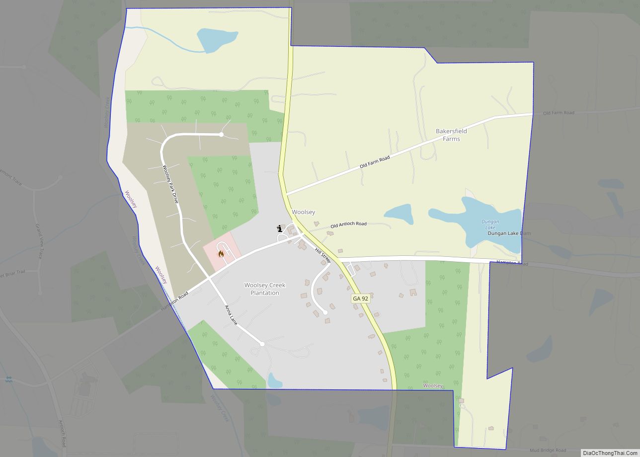 Map of Woolsey town