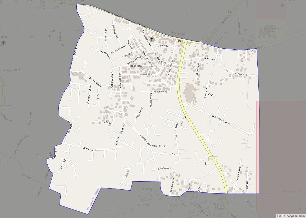 Map of Barrigada CDP