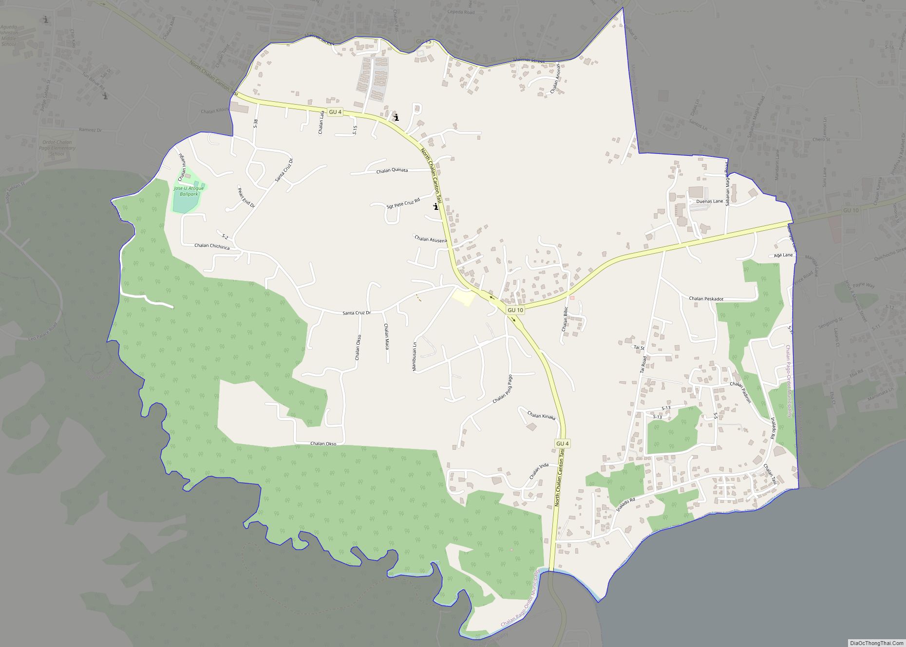 Map of Chalan Pago CDP