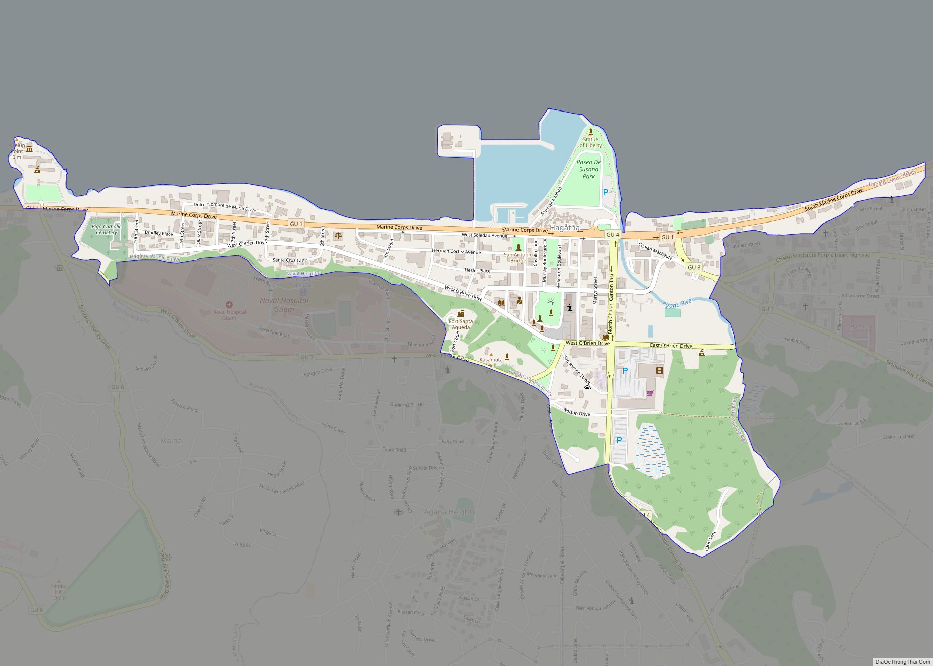 Map of Hagåtña CDP