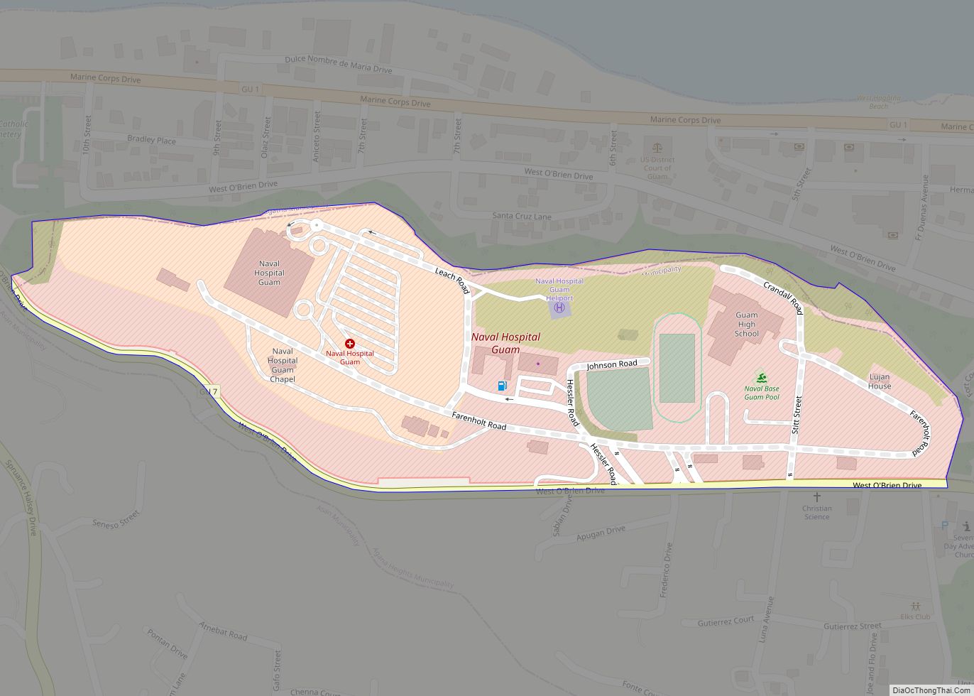 Map of Naval Hospital CDP