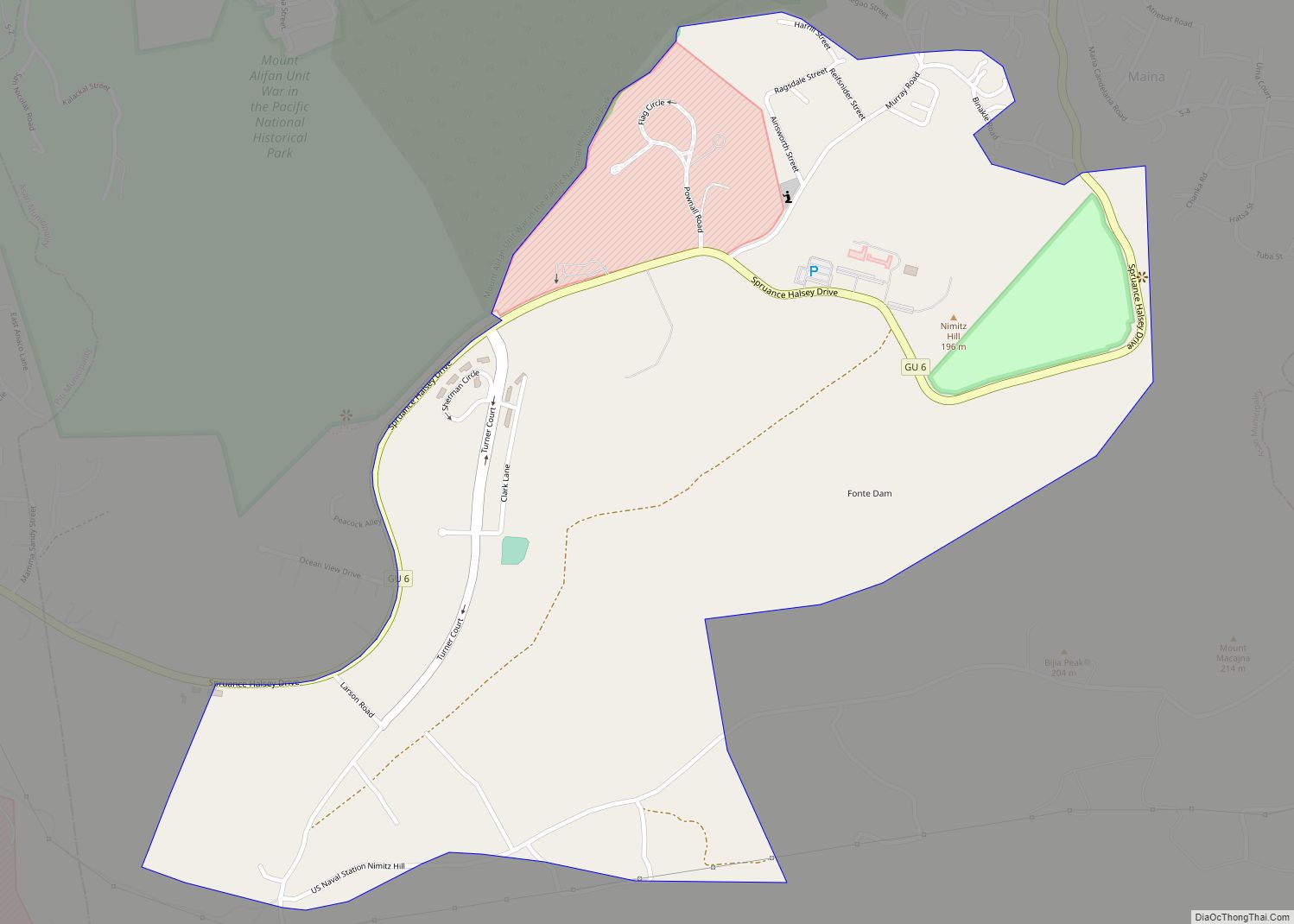 Map of Nimitz Hill Annex CDP