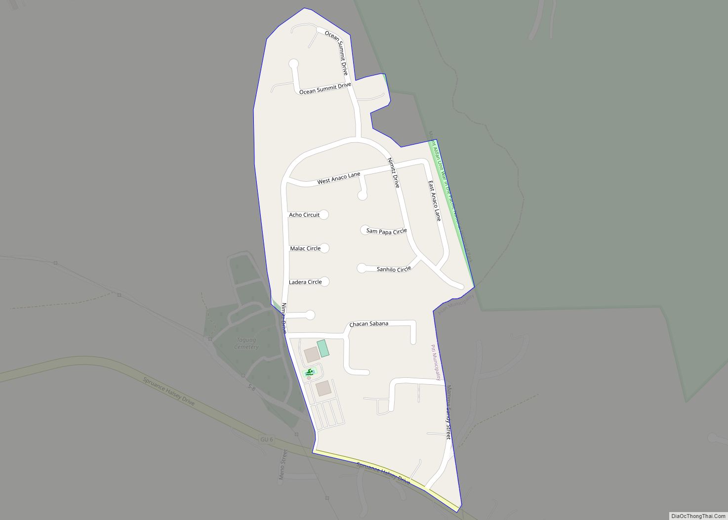 Map of Nimitz Hill CDP