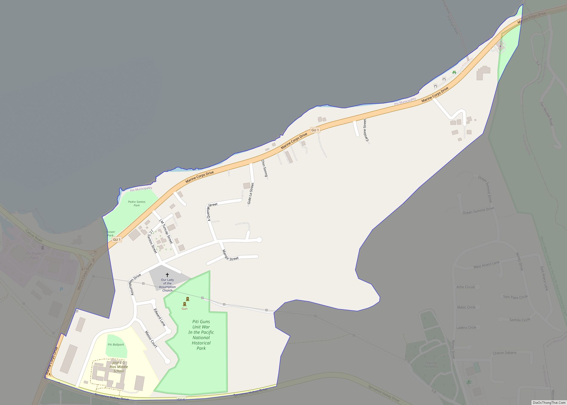 Map of Piti CDP