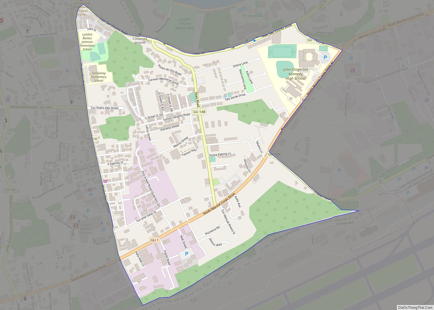 Map of Tamuning CDP