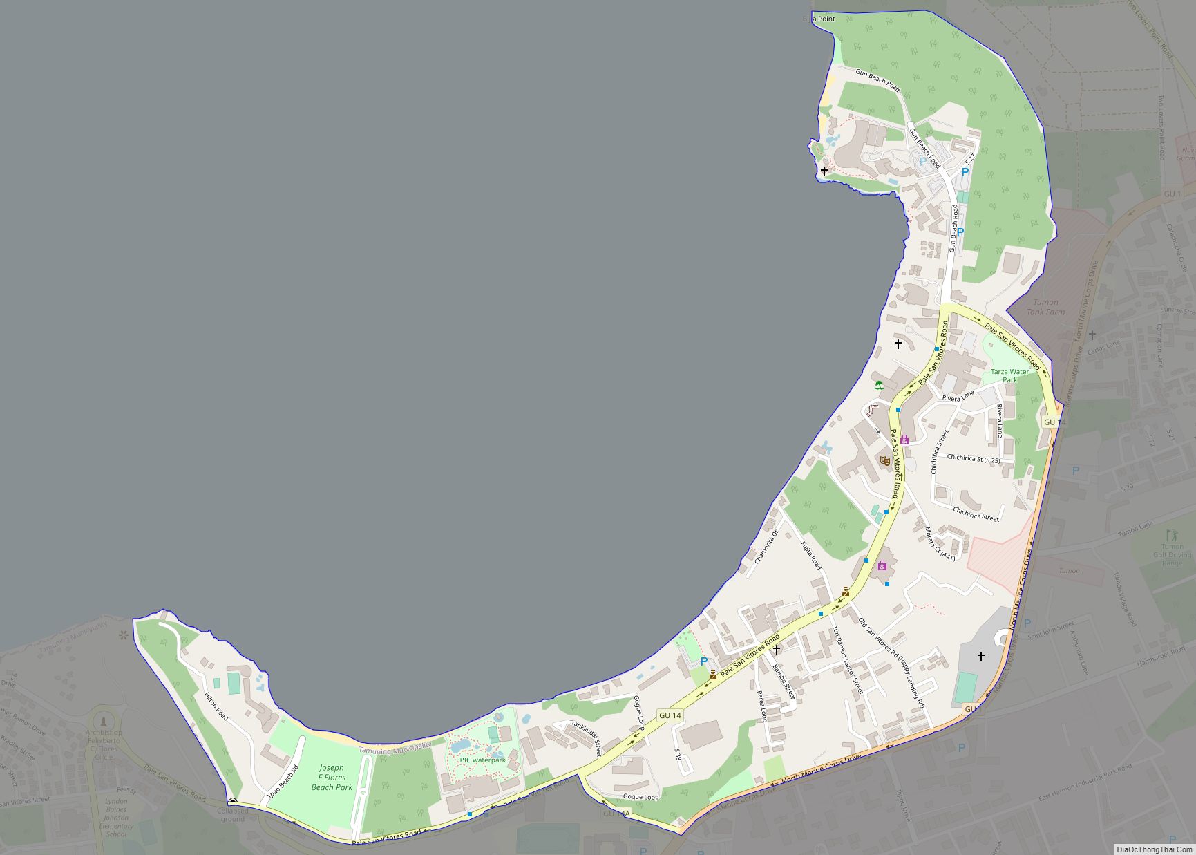 Map of Tumon CDP