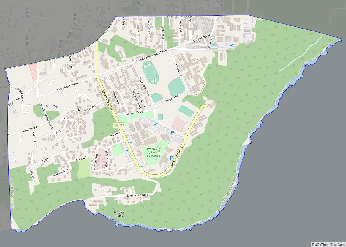 Map of University of Guam CDP