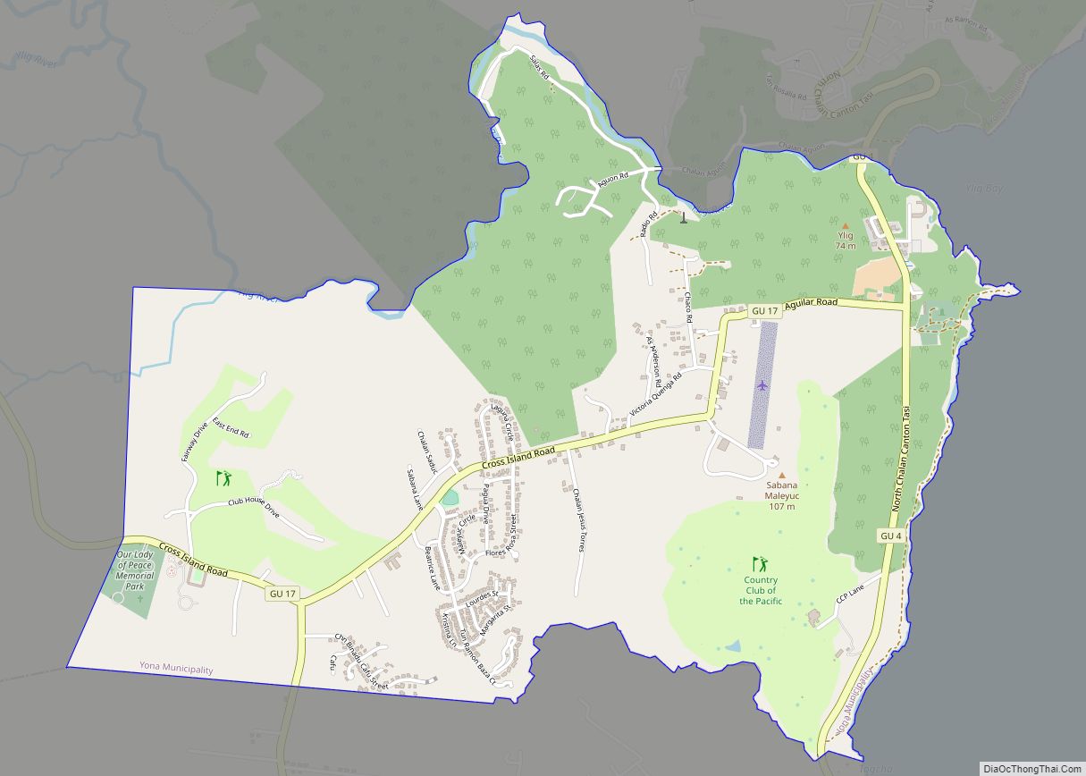 Map of Windward Hills CDP