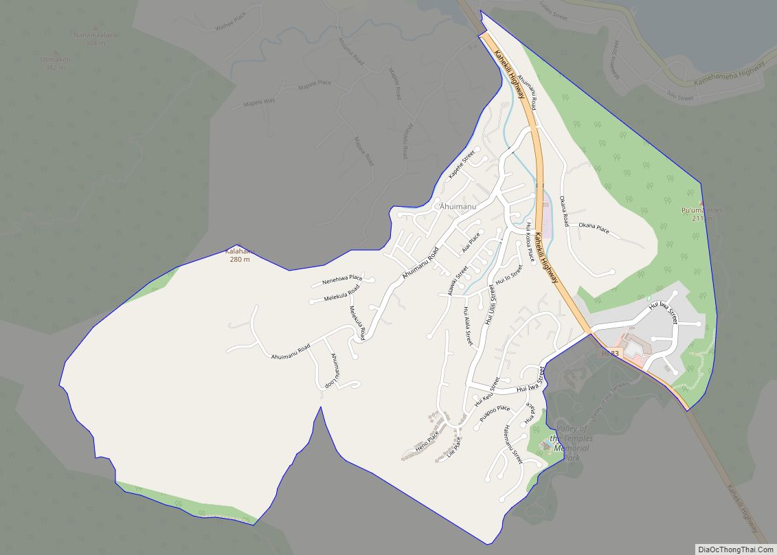 Map of Ahuimanu CDP