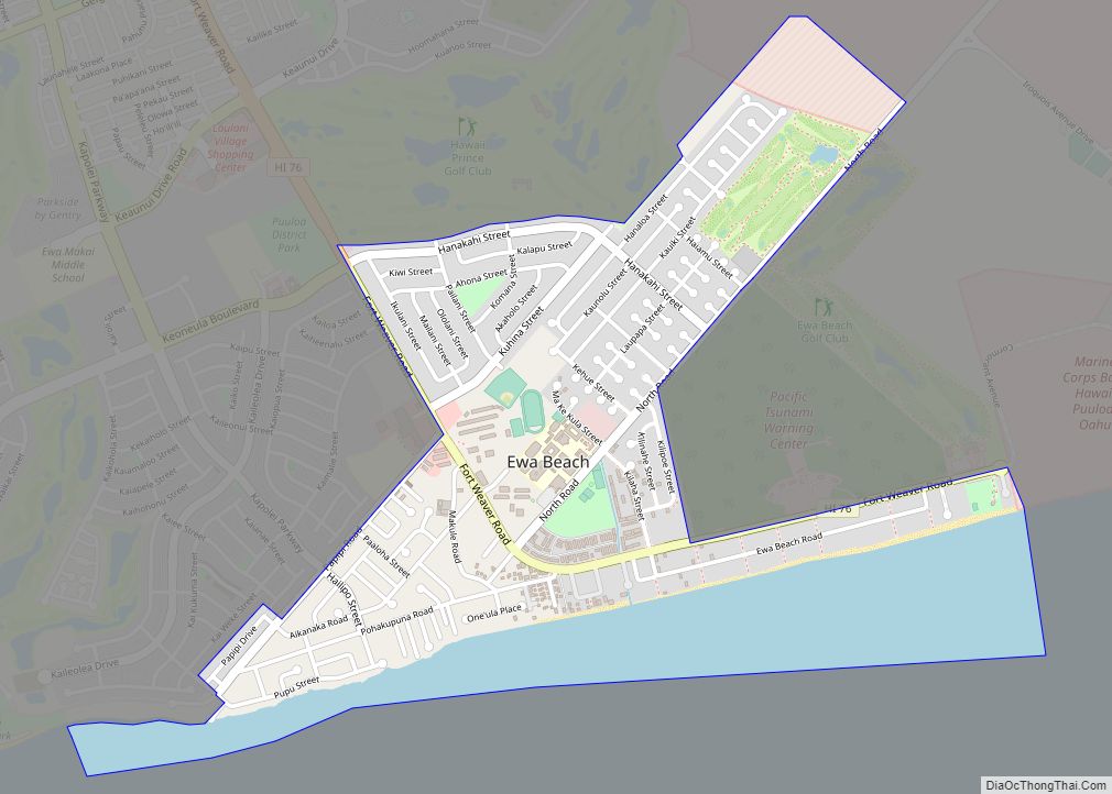 Map of Ewa Beach CDP