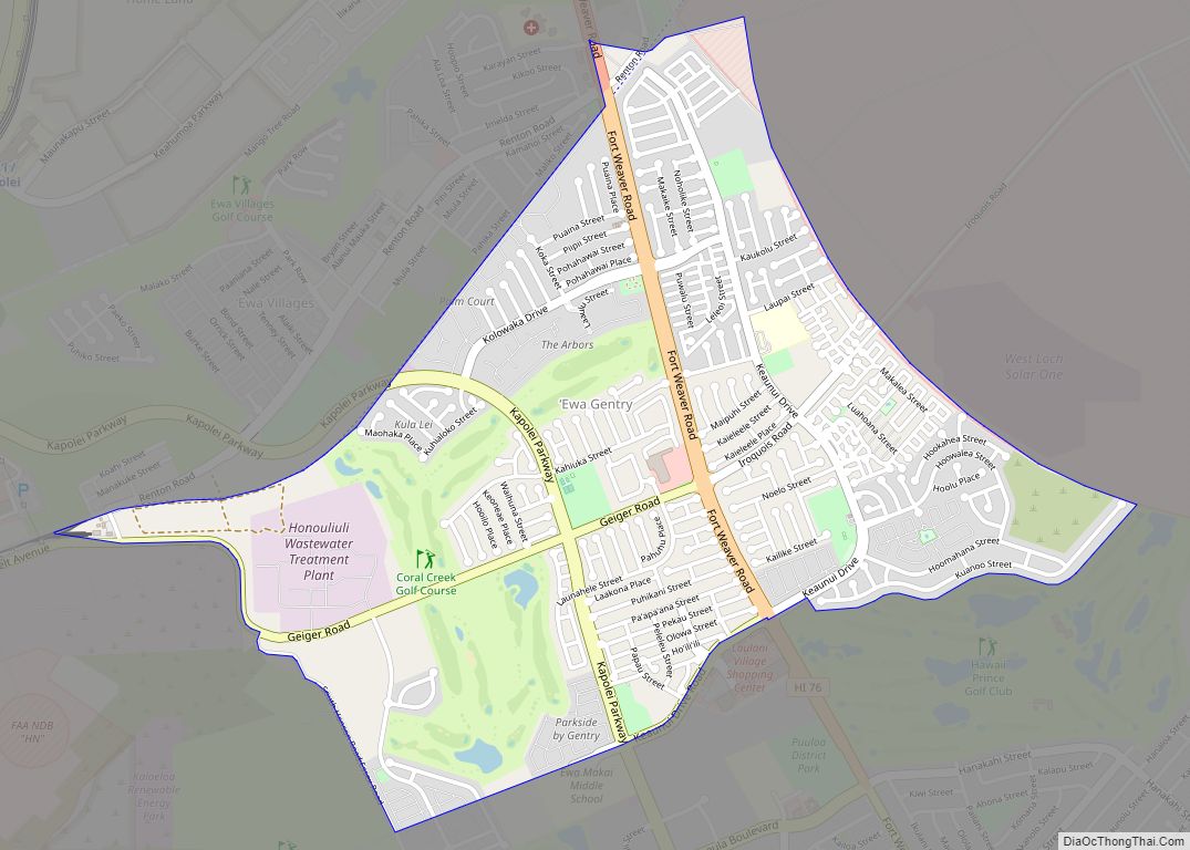 Map of Ewa Gentry CDP
