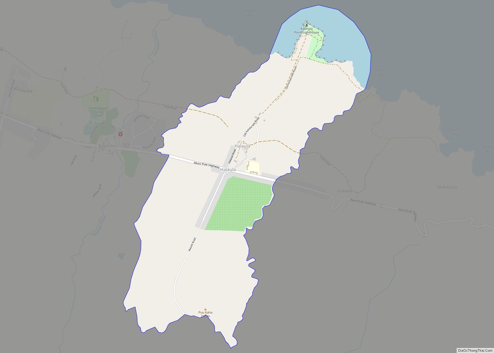 Map of Halaula CDP